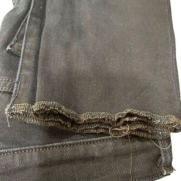 L’Agence Jeans Womens 25 Black Matador Skinny Leg Stretchy Raw Ankle Hem SAMPLE - Picture 4 of 6